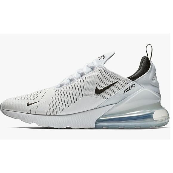 Nike Men\'s Air Max 270 Shoes, White/Black-White, 13 main image 10